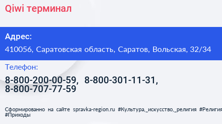 Qiwi терминал - визитка