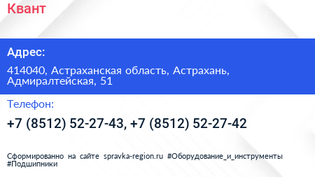 Квант - визитка