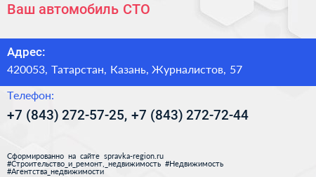 Ваш автомобиль СТО - визитка