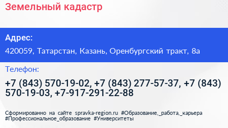 Земельный кадастр - визитка