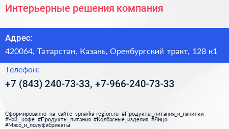 Интерьерные решения компания - визитка