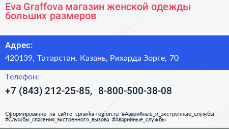 Eva Graffova магазин женской одежды больших размеров - визитка