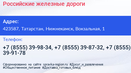 Российские железные дороги - визитка