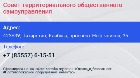 Совет территориального общественного самоуправления - визитка