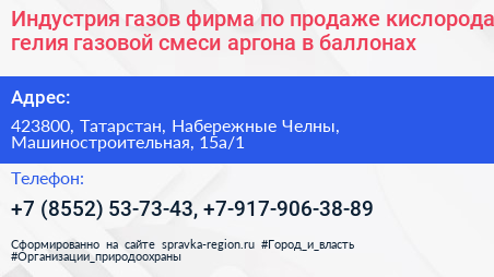 Индустрия газов фирма по продаже кислорода гелия газовой смеси аргона в баллонах - визитка