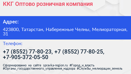 ККГ Оптово розничная компания - визитка