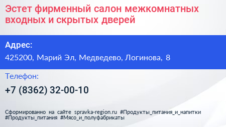 Эстет фирменный салон межкомнатных входных и скрытых дверей - визитка