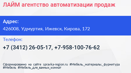 ЛАЙМ агентство автоматизации продаж - визитка