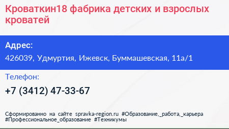 Кроваткин18 фабрика детских и взрослых кроватей - визитка