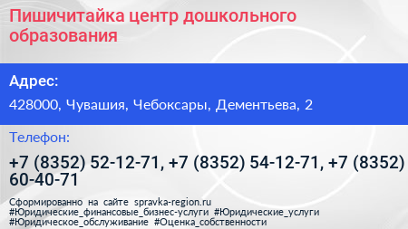 Пишичитайка центр дошкольного образования - визитка