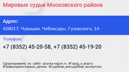 Мировые судьи Московского района - визитка