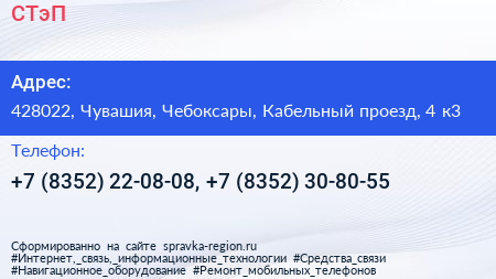 СТэП - визитка