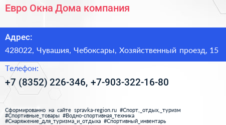 Евро Окна Дома компания - визитка