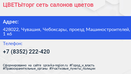 ЦВЕТЫторг сеть салонов цветов - визитка