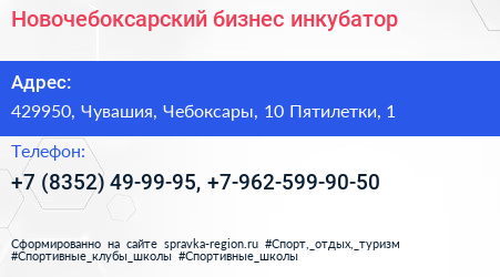 Новочебоксарский бизнес инкубатор - визитка