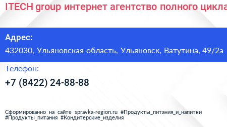 ITECH group интернет агентство полного цикла - визитка