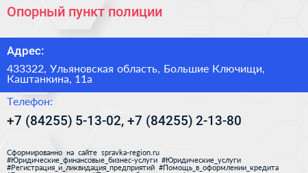 Опорный пункт полиции - визитка