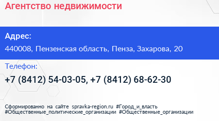 Агентство недвижимости - визитка