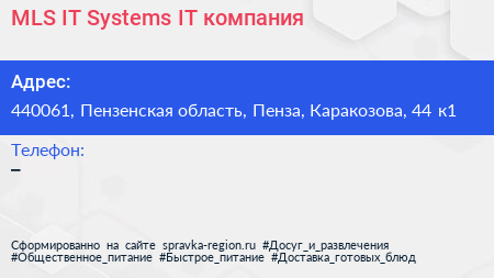 MLS IT Systems IT компания - визитка