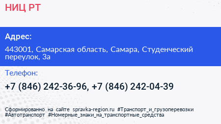 НИЦ РТ - визитка