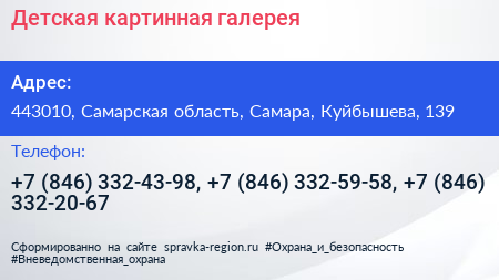 Детская картинная галерея - визитка