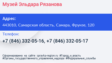 Музей Эльдара Рязанова - визитка