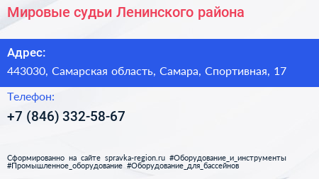 Мировые судьи Ленинского района - визитка