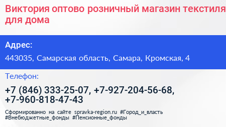 Нажмите, чтобы скачать визитку Виктория оптово розничный магазин текстиля для дома - визитка