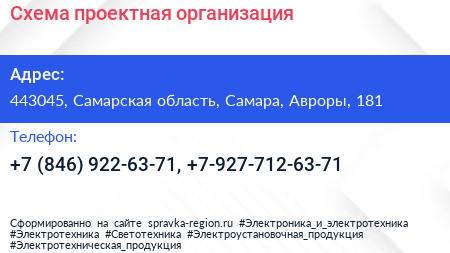 Схема проектная организация - визитка
