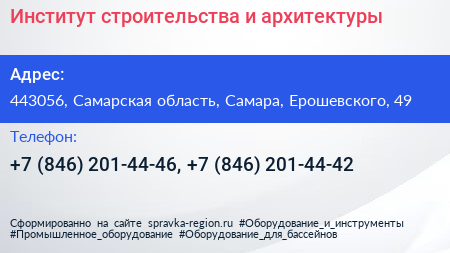 Институт строительства и архитектуры - визитка