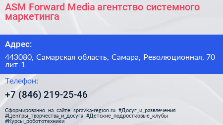 ASM Forward Media агентство системного маркетинга - визитка