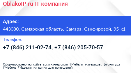 OblakoIP ru IT компания - визитка