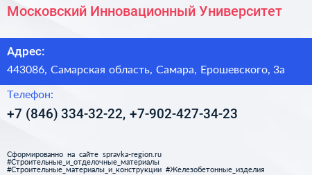 Московский Инновационный Университет - визитка