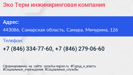 Эко Терм инжиниринговая компания - визитка