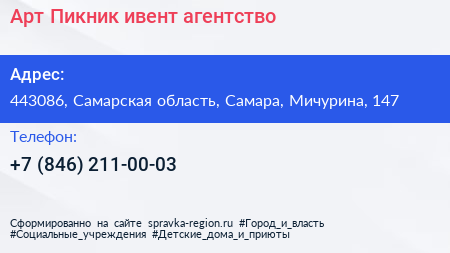 Арт Пикник ивент агентство - визитка