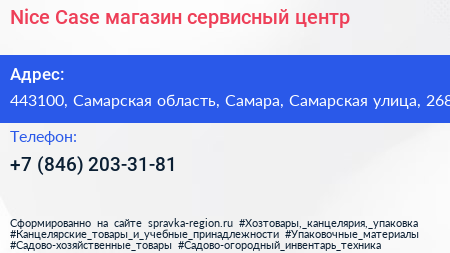 Nice Case магазин сервисный центр - визитка
