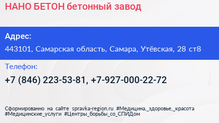 НАНО БЕТОН бетонный завод - визитка