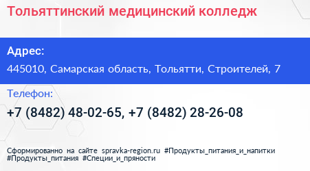Тольяттинский медицинский колледж - визитка