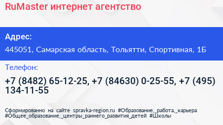 RuMaster интернет агентство - визитка