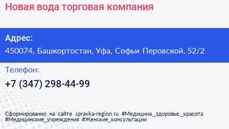 Новая вода торговая компания - визитка