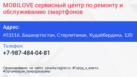 MOBILOVE сервисный центр по ремонту и обслуживанию смартфонов - визитка