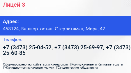 Лицей 3 - визитка
