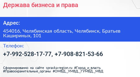 Держава бизнеса и права - визитка