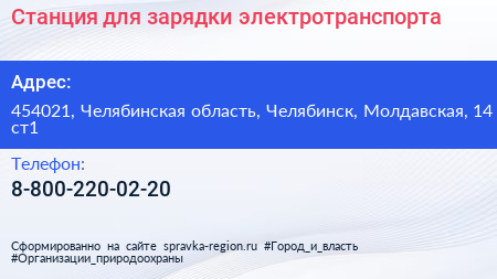 Нажмите, чтобы скачать визитку Станция для зарядки электротранспорта - визитка