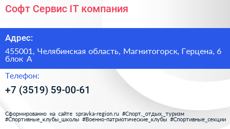 Софт Сервис IT компания - визитка