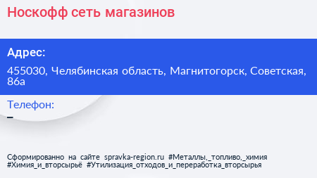 Нажмите, чтобы скачать визитку Носкофф сеть магазинов - визитка