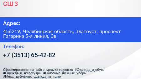 СШ 3 - визитка