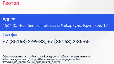 Геотоп - визитка