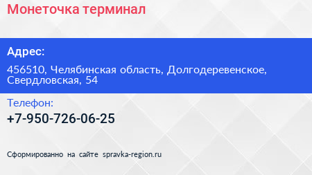 Нажмите, чтобы скачать визитку Монеточка терминал - визитка