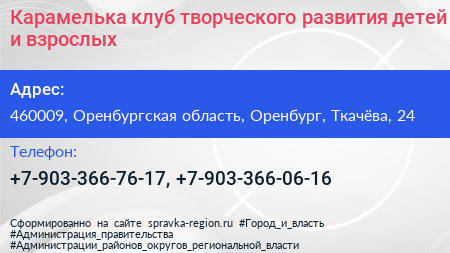 Карамелька клуб творческого развития детей и взрослых - визитка